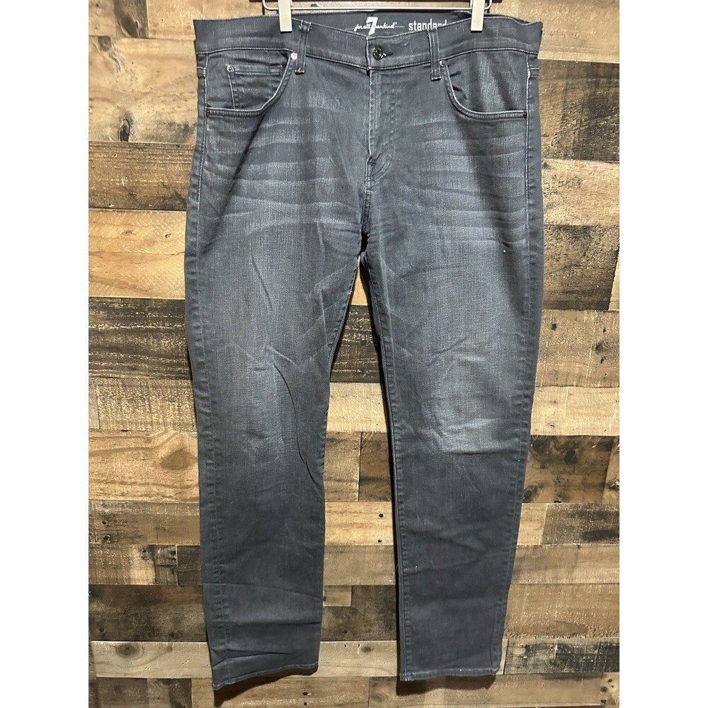 7FAM 7 For all Mankind Jeans Standard Gray Jeans 38 x 36 Mens